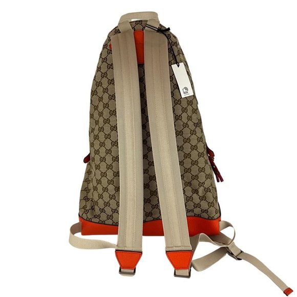 Gucci Women's Backpack Bicolor The North Face Monogram GG Brown & Orange Sz M - Picture 5 of 8
